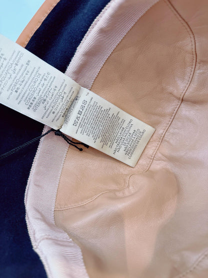 NAVY GG EMBROIDERED WOOL BLEND FELT BUCKET HAT M 57CM