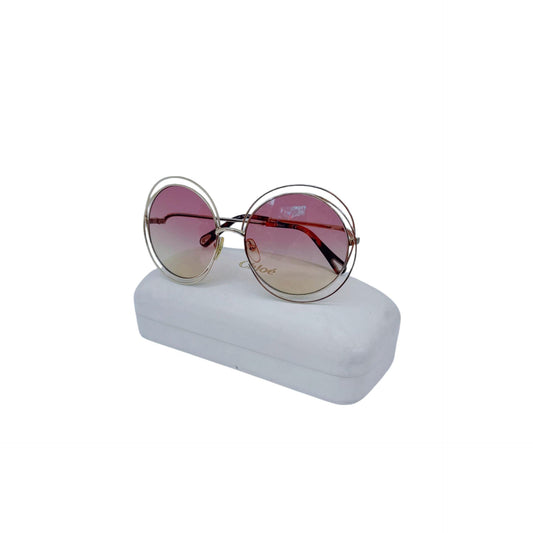 GOLD CARLINA OVERSIZED ROUND CE114S 702 135 SUNGLASSES