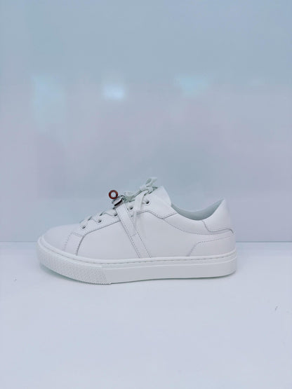 WHITE CALFSKIN LEATHER DAY SNEAKERS 36