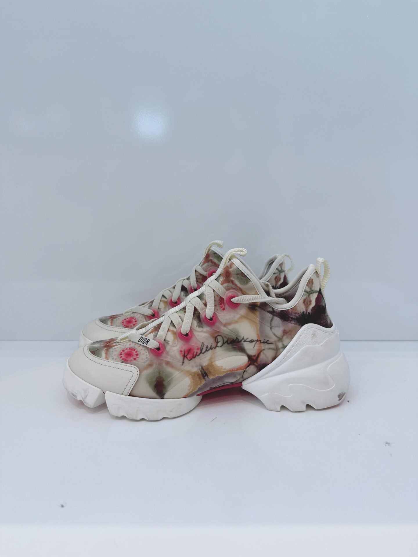 MULTICOLOR NEOPRENE AND TRANSPARENT PVC D CONNECT KALEIDOSCOPIC SNEAKERS 36