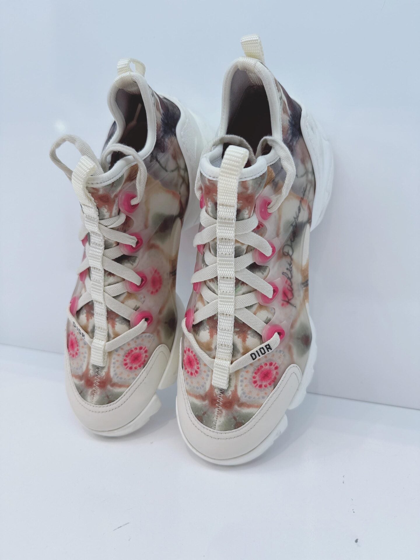 MULTICOLOR NEOPRENE AND TRANSPARENT PVC D CONNECT KALEIDOSCOPIC SNEAKERS 36