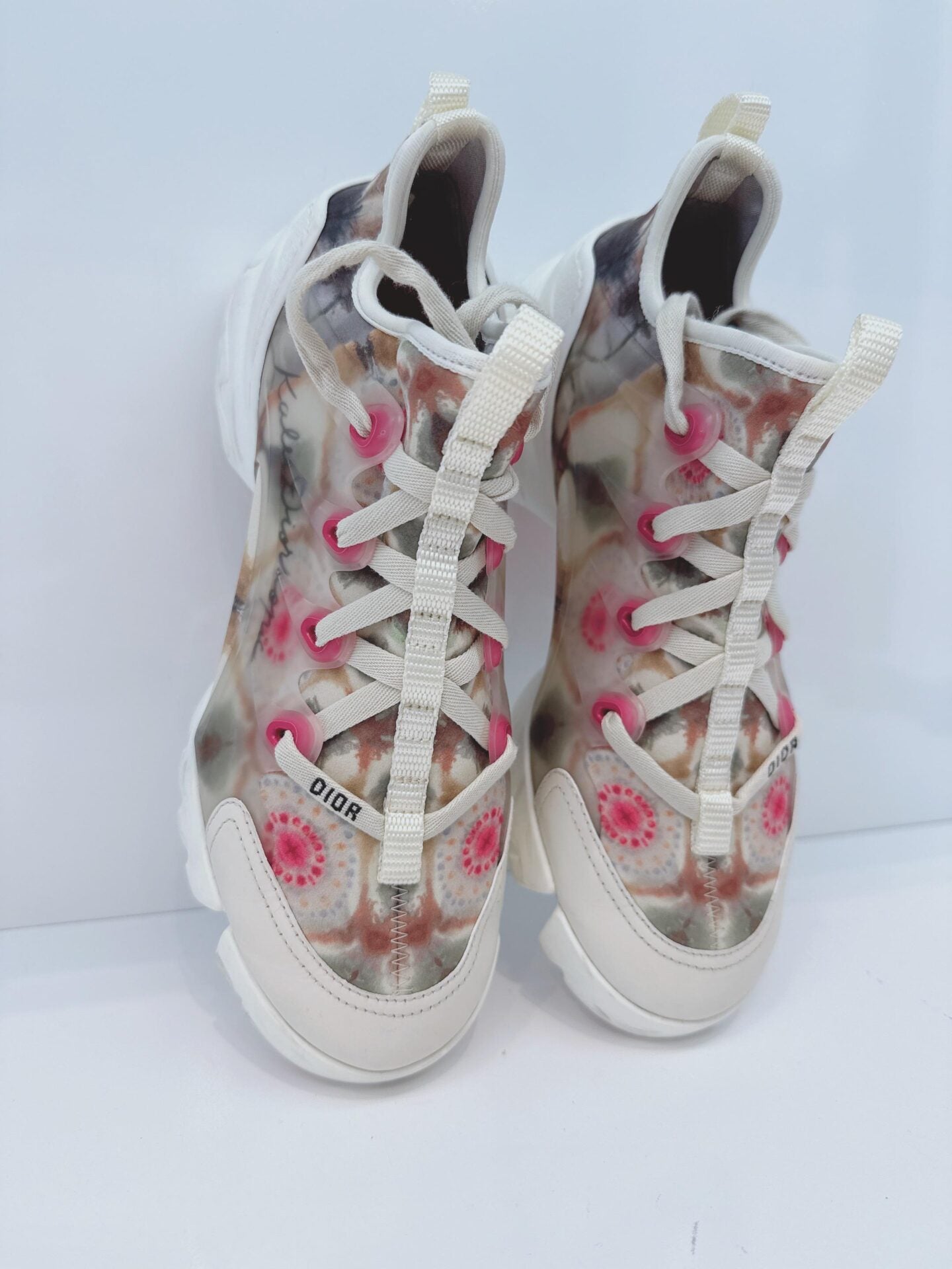 MULTICOLOR NEOPRENE AND TRANSPARENT PVC D CONNECT KALEIDOSCOPIC SNEAKERS 36