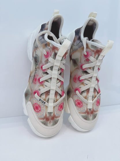MULTICOLOR NEOPRENE AND TRANSPARENT PVC D CONNECT KALEIDOSCOPIC SNEAKERS 36