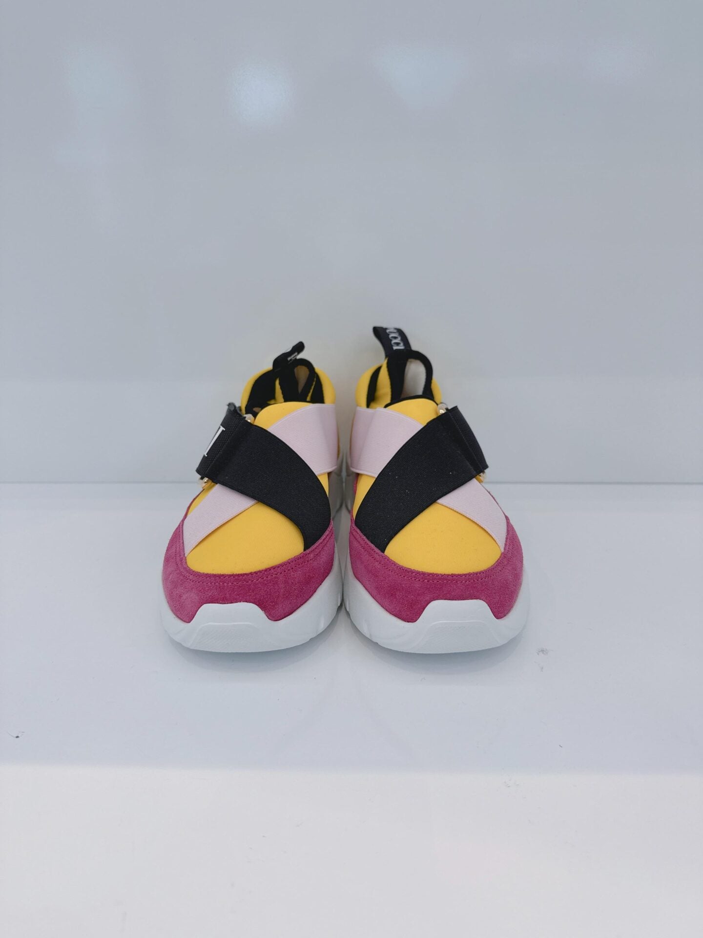 MULTICOLOR BLOCK ELASTIC SLIP ON SNEAKERS 36