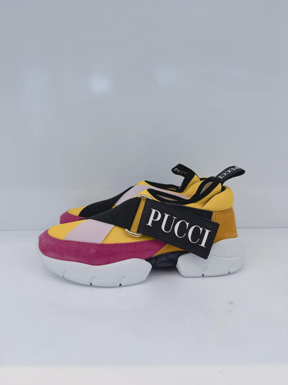 MULTICOLOR BLOCK ELASTIC SLIP ON SNEAKERS 36