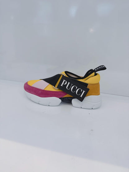 MULTICOLOR BLOCK ELASTIC SLIP ON SNEAKERS 36