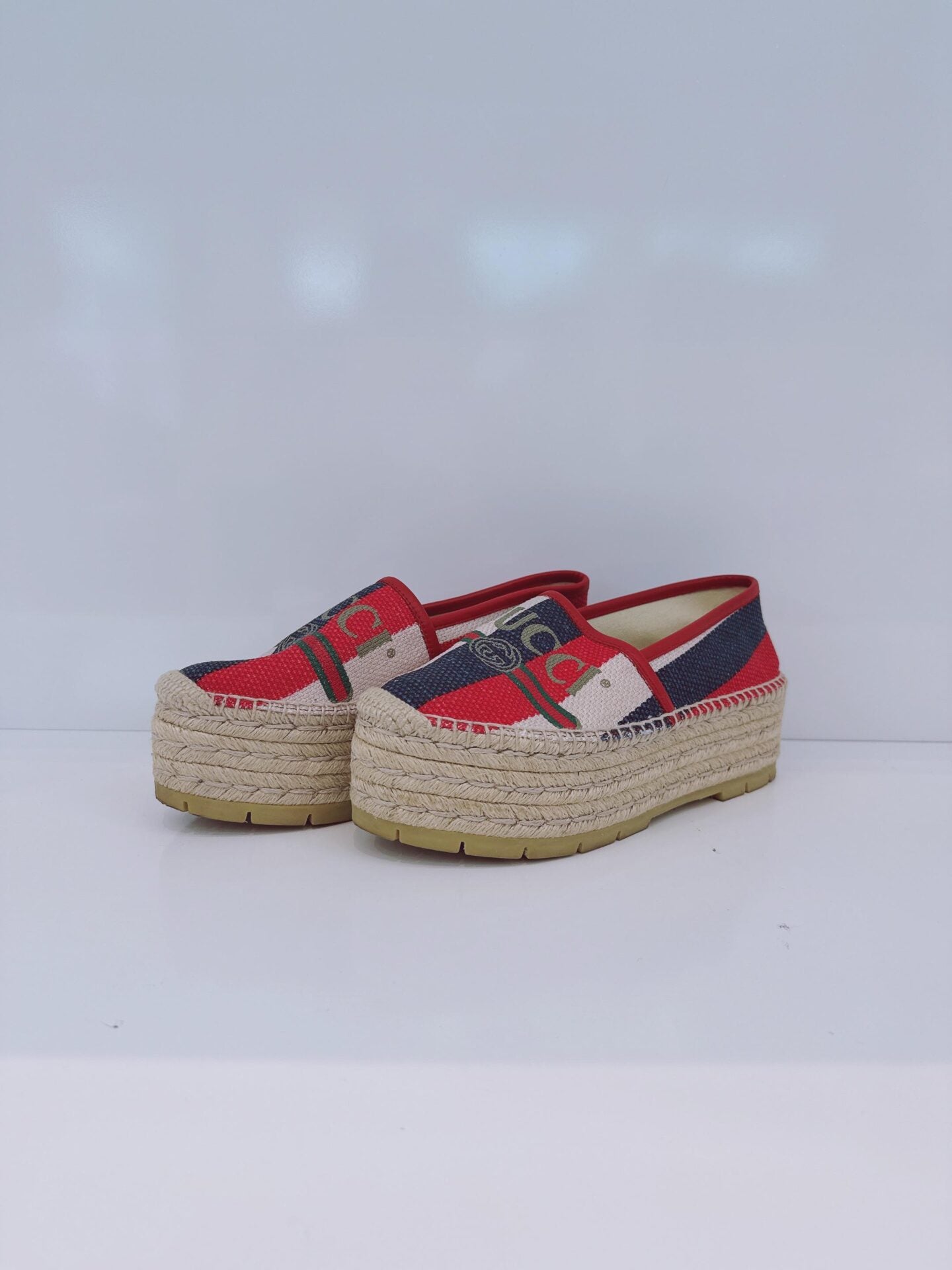 MULTICOLORED LOGO STRIPED SYLVIE ESPADRILLES 35