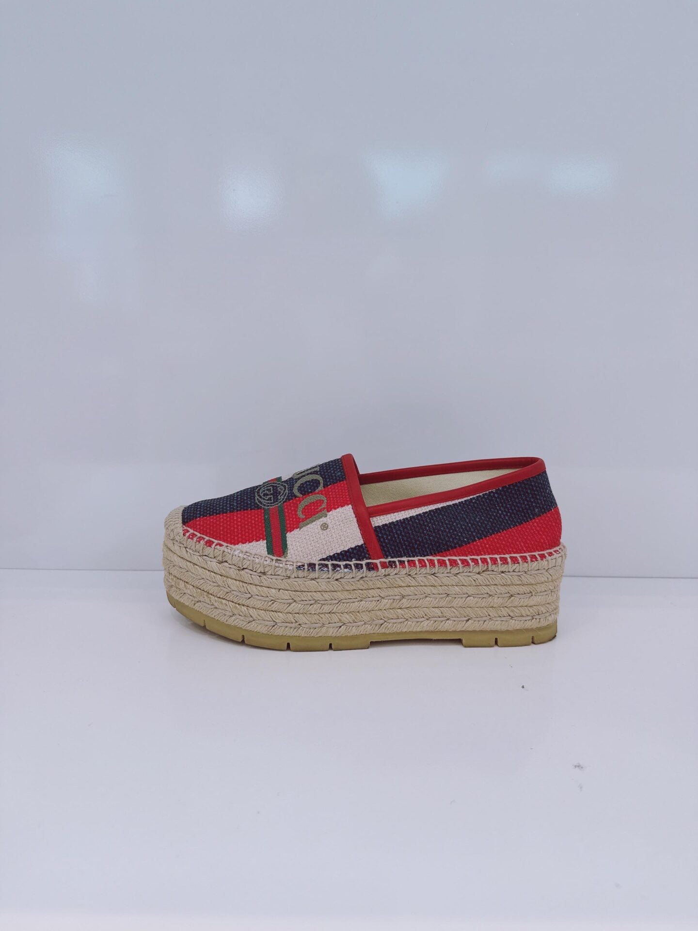 MULTICOLORED LOGO STRIPED SYLVIE ESPADRILLES 35