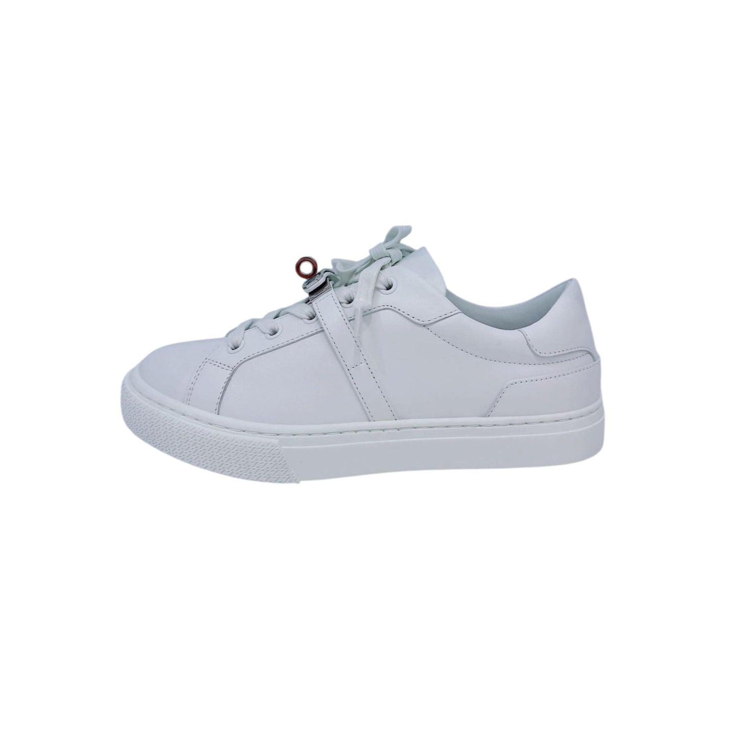 WHITE CALFSKIN LEATHER DAY SNEAKERS 36