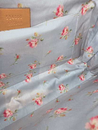 NATURAL GG CROISETTE LINEA CESTINO BAMBOO GLAZED WICKER SMALL BAG