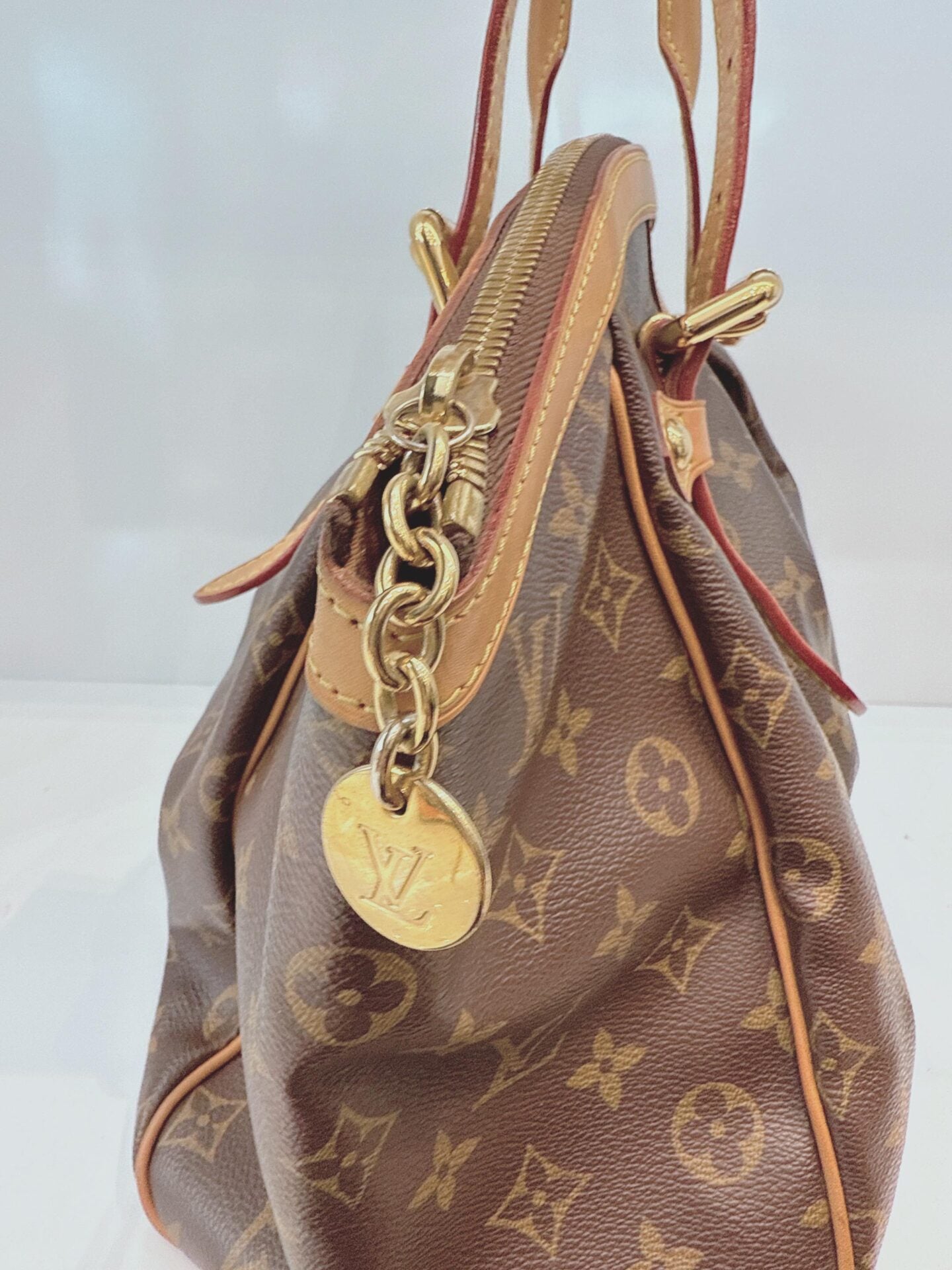 BROWN MONOGRAM TIVOLI GM BAG