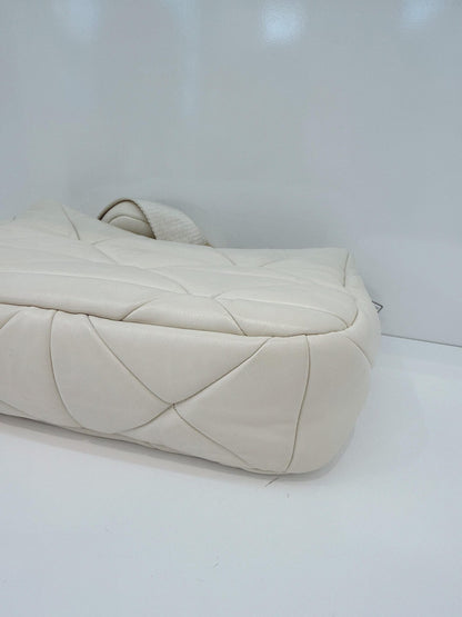 WHITE PATCHWORK LEATHER SYSTEM CROSSBODY BAG
