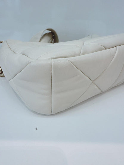 WHITE PATCHWORK LEATHER SYSTEM CROSSBODY BAG