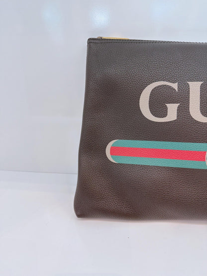 BLACK LOGO WEB ZIP POUCH