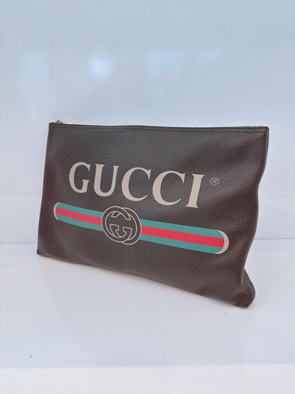 BLACK LOGO WEB ZIP POUCH