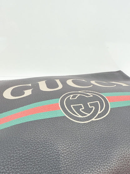 BLACK LOGO WEB ZIP POUCH