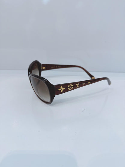 BROWN GLITTERS SQUARE FRAMED OBSESSION GM Z0459W SUNGLASSES