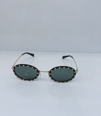 BLACK GOLD TONE RIMLESS ROUND VA2027 3003771 SUNGLASSES