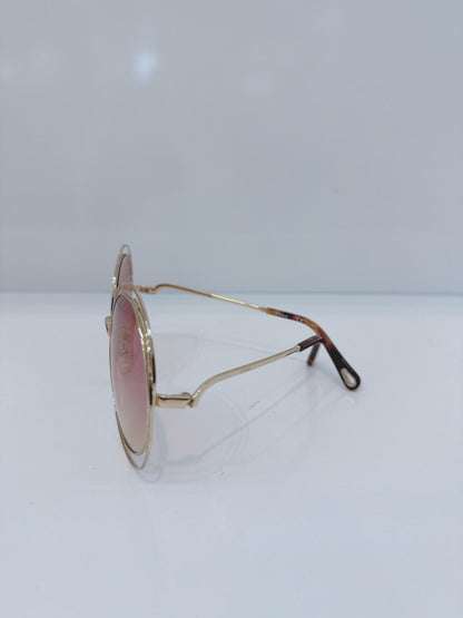 GOLD CARLINA OVERSIZED ROUND CE114S 702 135 SUNGLASSES