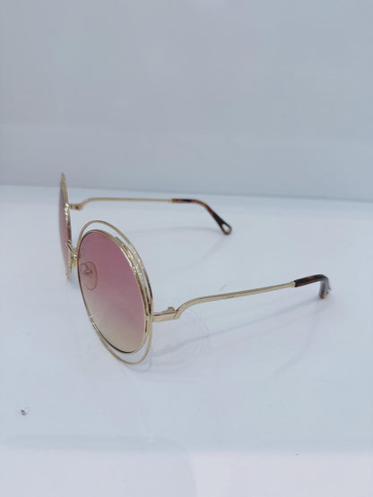 GOLD CARLINA OVERSIZED ROUND CE114S 702 135 SUNGLASSES