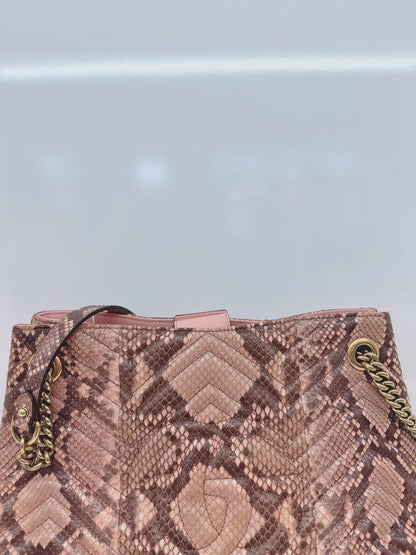 PINK BEIGE PYTHON MEDIUM MARMONT MATELASSE TOTE BAG