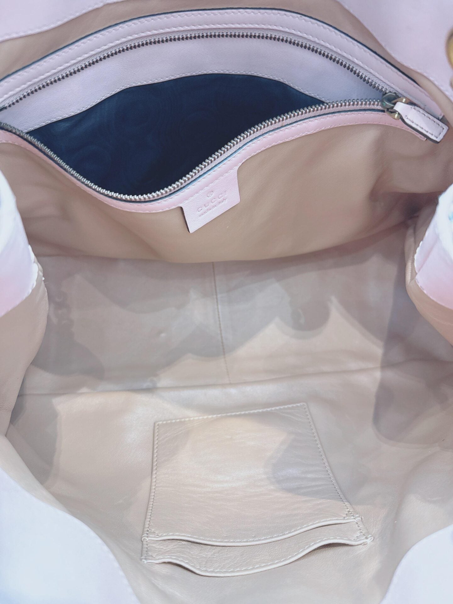 PINK BEIGE PYTHON MEDIUM MARMONT MATELASSE TOTE BAG