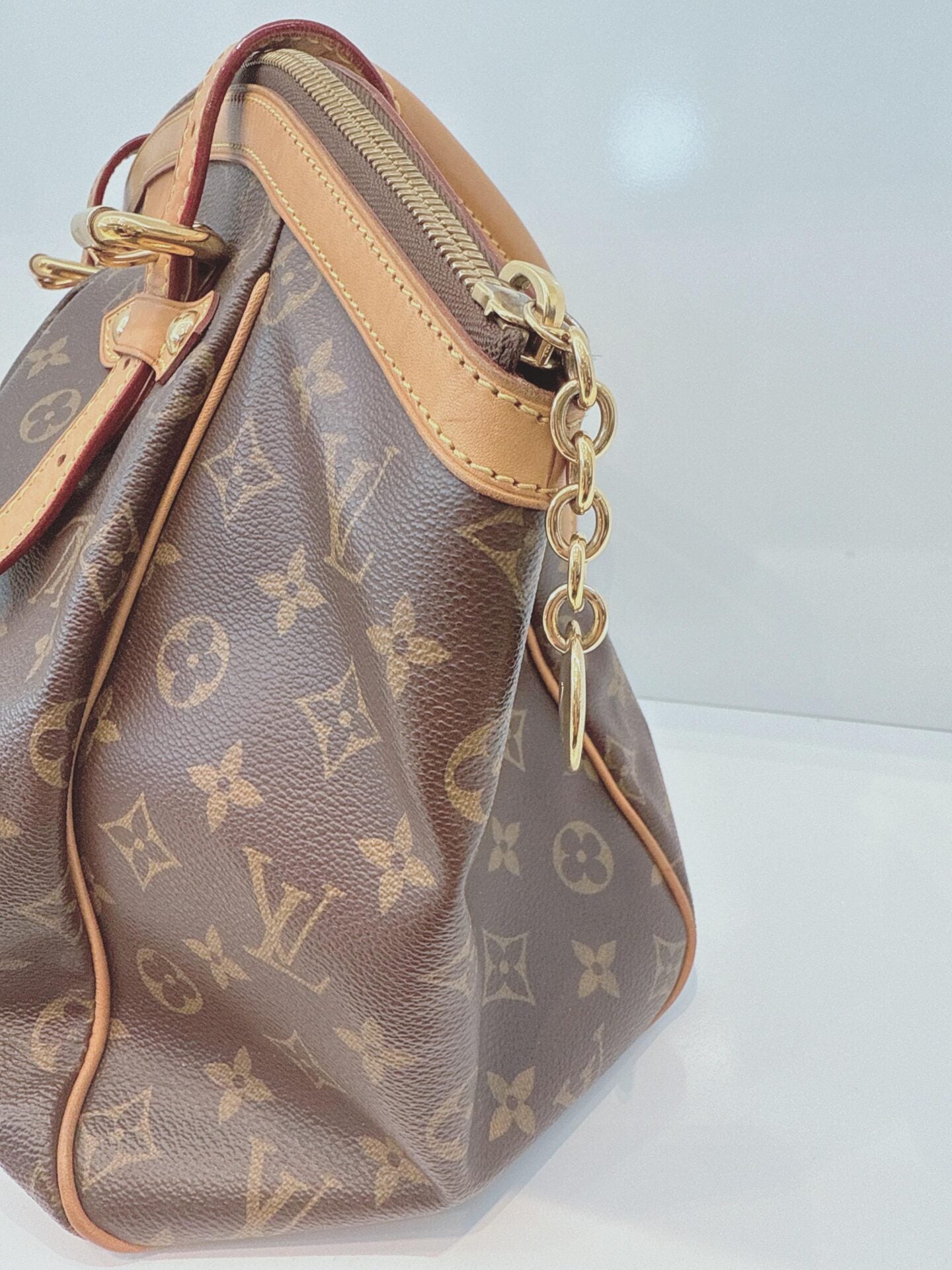 BROWN MONOGRAM TIVOLI GM BAG
