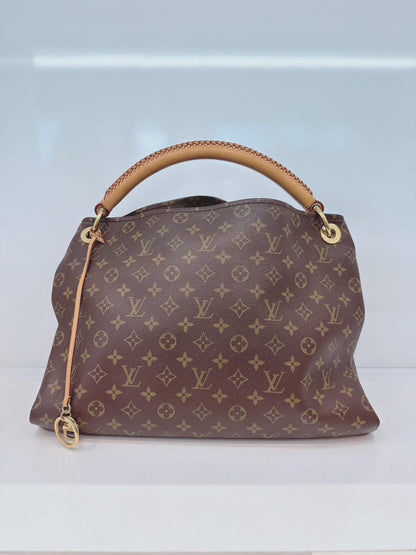 BROWN MONOGRAM COATED CANVAS ARTSY MM BAG