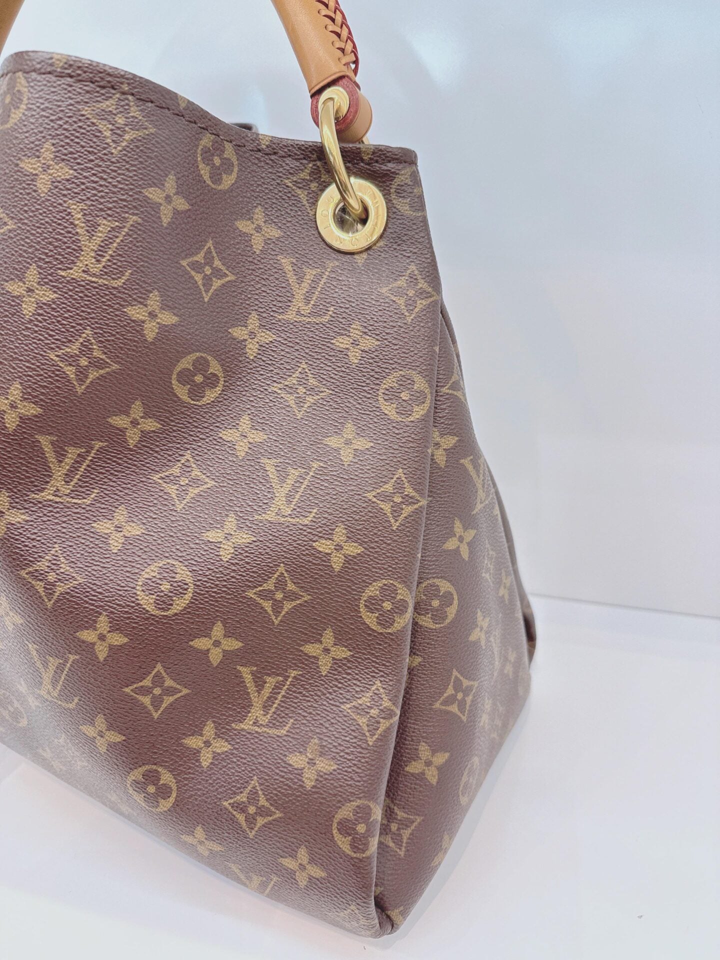 BROWN MONOGRAM COATED CANVAS ARTSY MM BAG