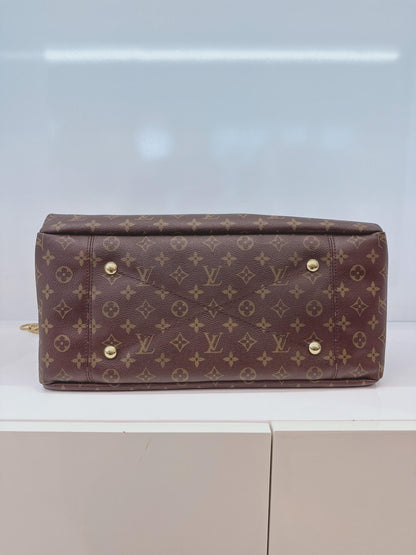 BROWN MONOGRAM COATED CANVAS ARTSY MM BAG