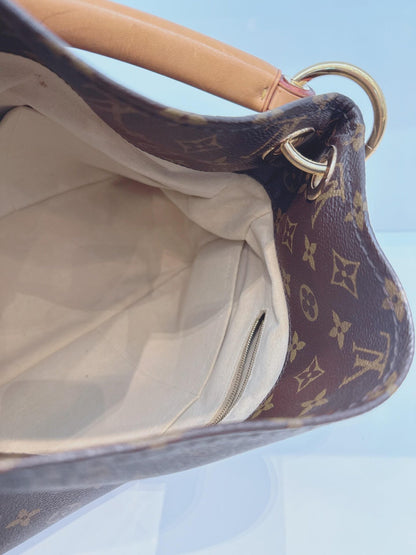 BROWN MONOGRAM COATED CANVAS ARTSY MM BAG