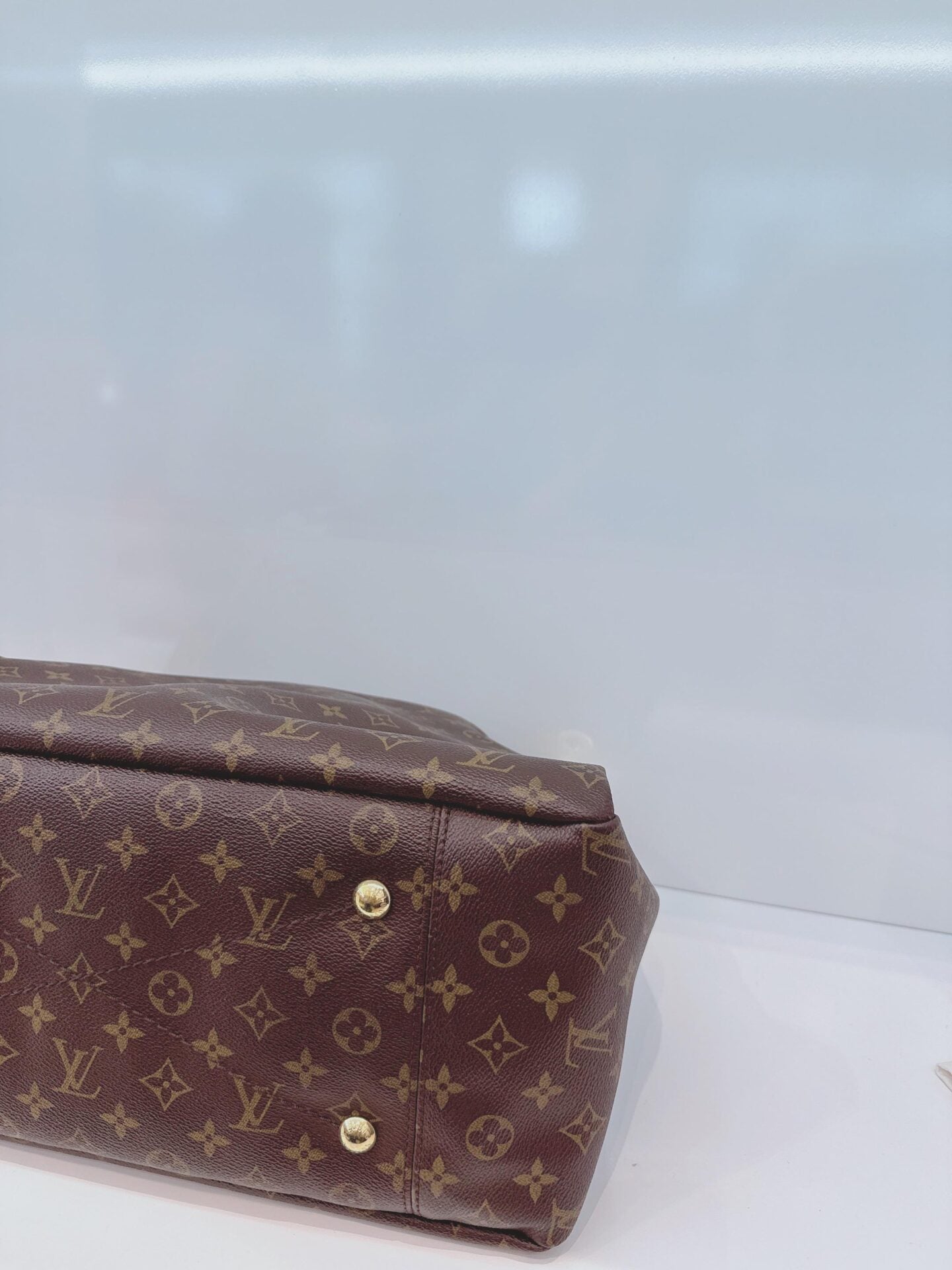 BROWN MONOGRAM COATED CANVAS ARTSY MM BAG