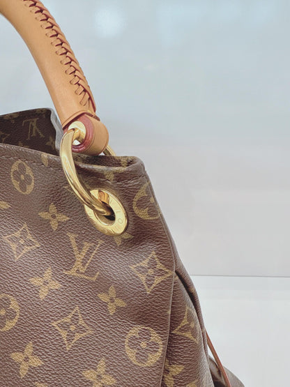 BROWN MONOGRAM COATED CANVAS ARTSY MM BAG
