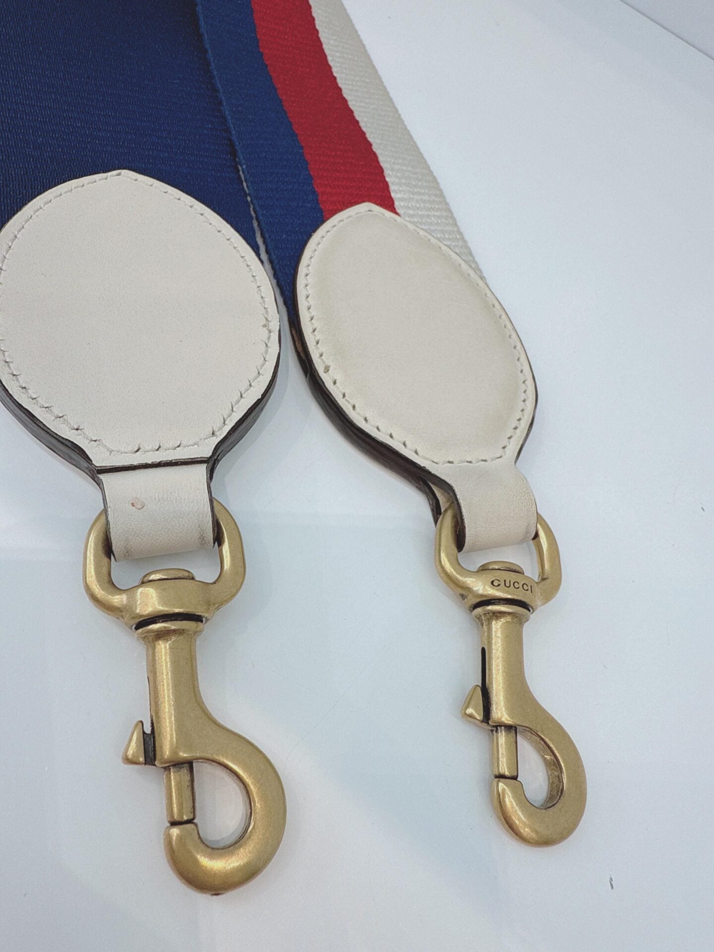 WHITE CALF LEATHER MINI QUEEN MARGARET BROADWAY CROSSBODY BAG