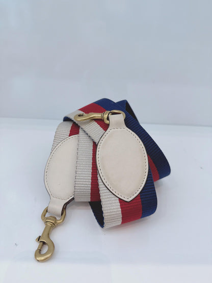 WHITE CALF LEATHER MINI QUEEN MARGARET BROADWAY CROSSBODY BAG