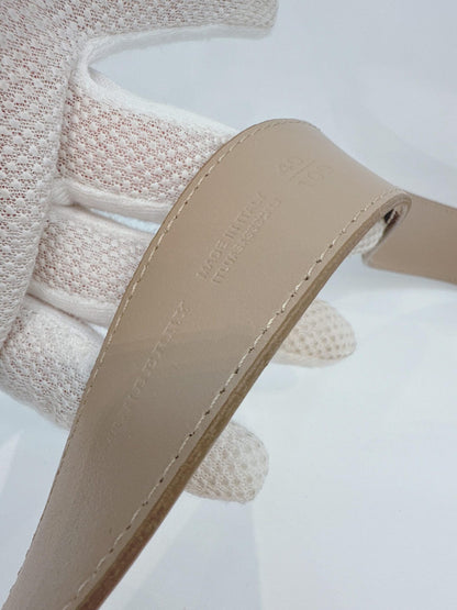 BEIGE NOVA CHECK LEATHER BELT 40/100