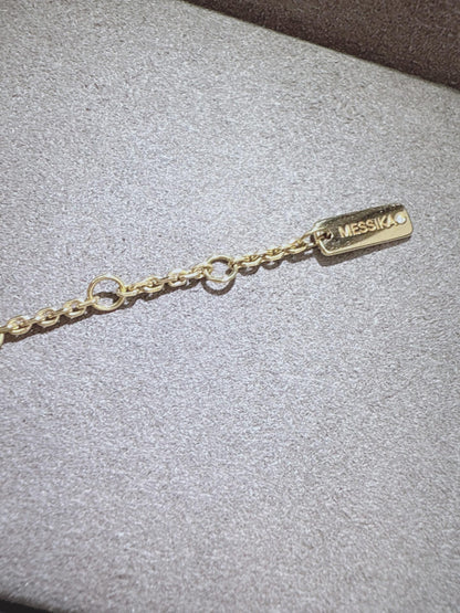 LUCKY MOVE SM MALACHITE YELLOW GOLD DIAMOND BRACELET