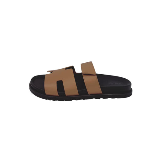 NATUREL CALFSKIN LEATHER CHYPRE SANDALS 43
