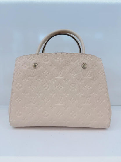 WHITE MONOGRAM EMPREINTE LEATHER MONTAIGNE MM BAG