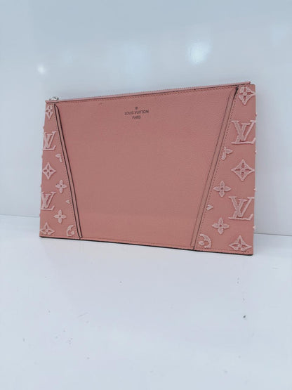 PINK CALFSKIN LEATHER CACHEMIRE W POCHETTE WRISTLET