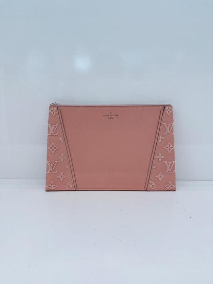 PINK CALFSKIN LEATHER CACHEMIRE W POCHETTE WRISTLET