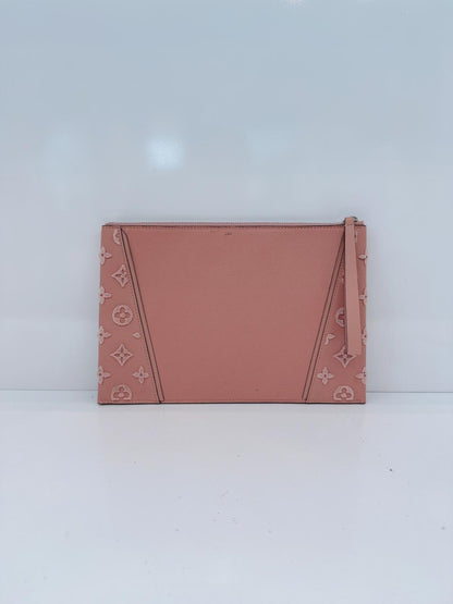 PINK CALFSKIN LEATHER CACHEMIRE W POCHETTE WRISTLET