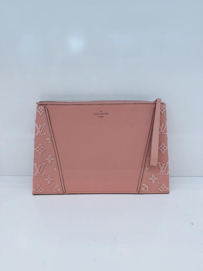 PINK CALFSKIN LEATHER CACHEMIRE W POCHETTE WRISTLET