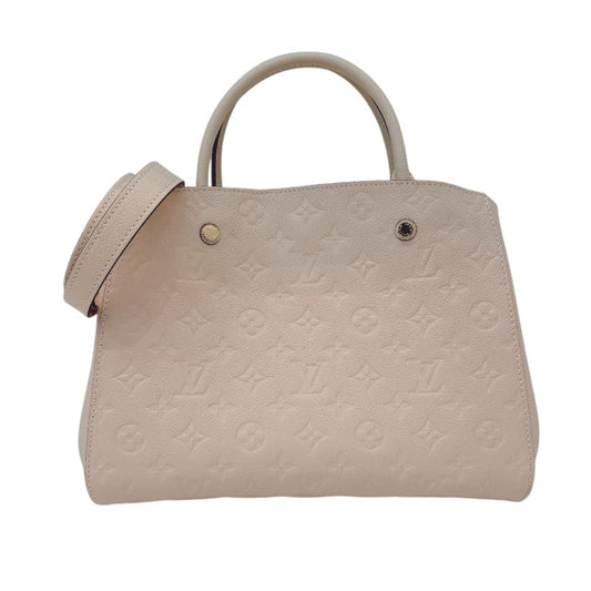 WHITE MONOGRAM EMPREINTE LEATHER MONTAIGNE MM BAG