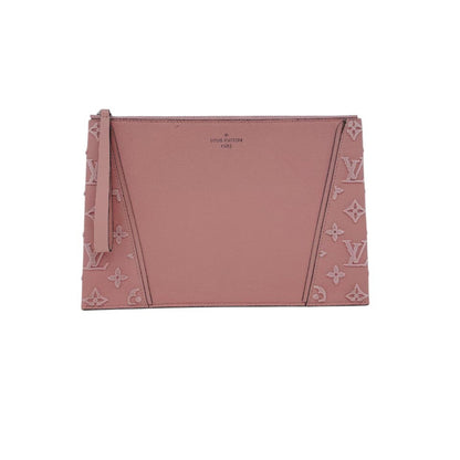PINK CALFSKIN LEATHER CACHEMIRE W POCHETTE WRISTLET