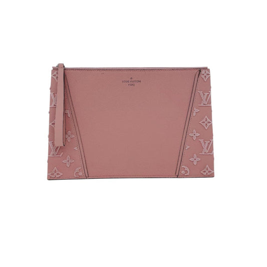 PINK CALFSKIN LEATHER CACHEMIRE W POCHETTE WRISTLET