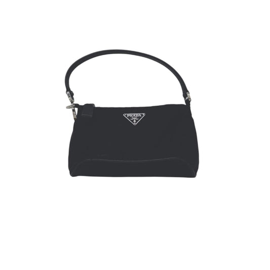 BLACK NYLON TESSUTO TOP HANDLE BAG