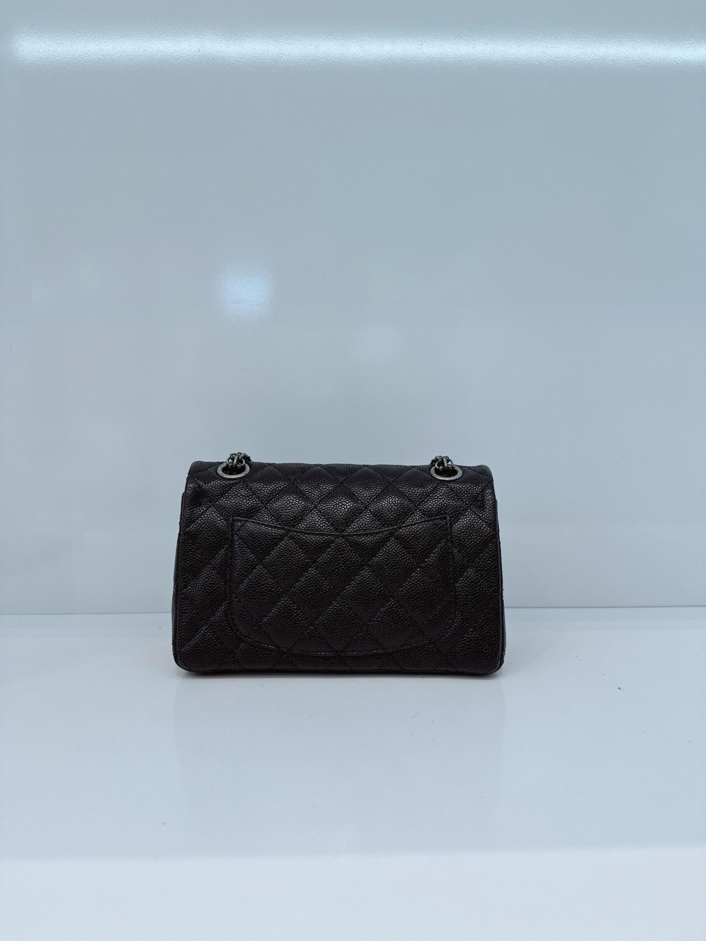 BLACK QUILTED CAVIAR LEATHER 2.55 REISSUE 224 FLAP BAG