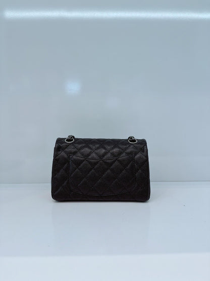 BLACK QUILTED CAVIAR LEATHER 2.55 REISSUE 224 FLAP BAG
