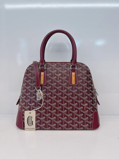 BURGUNDY GOYARDINE COATED CANVAS VENDOME PM BAG